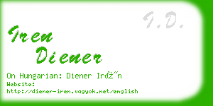 iren diener business card